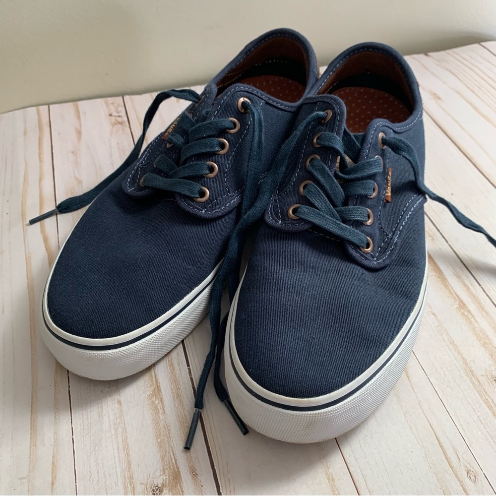 Vans Navy Classic with Brown Leather W 10/M 8.5